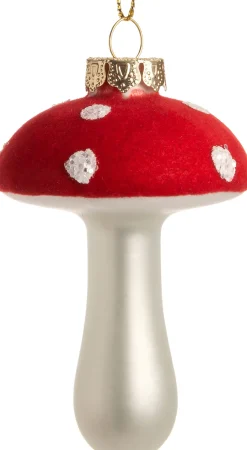 Best Weihnachtsbaumschmuck Pilz rot / weiß D 5,5 H 8 cm Weihnachtskugeln & -Anhänger