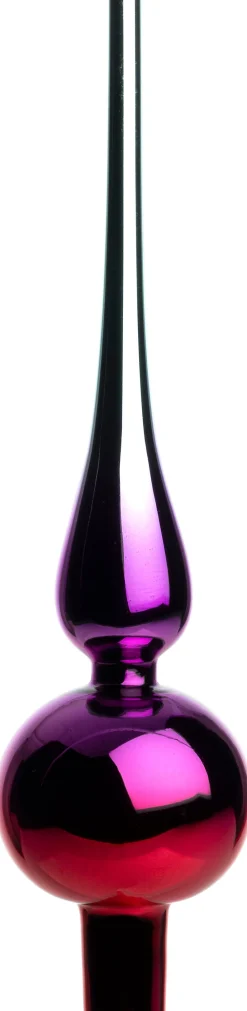 Hot Weihnachtsbaumspitze rot / lila D 6,5 H 25,5 cm Weihnachtsbaumspitzen