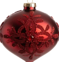 Clearance Weihnachtsbaumschmuck Auchel rot D 10 cm Weihnachtskugeln & -Anhänger