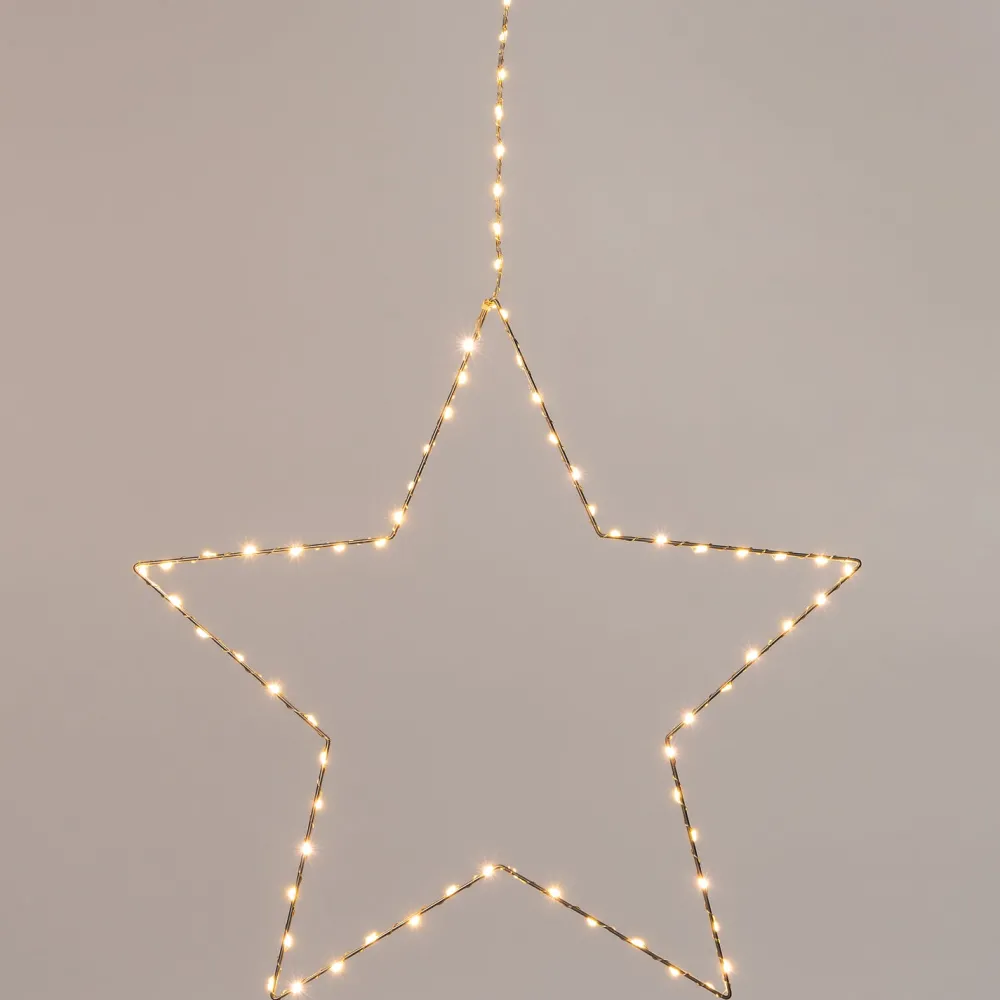 Sale Weihnachtsbeleuchtung Stern mit 55 LEDs warmweiß D 30 cm Weihnachtsdeko Zum Aufhängen