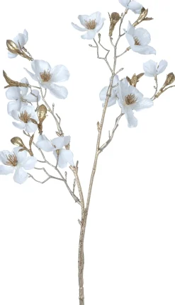 New Weihnachtsblume Pfirsichblüte weiß H 50 cm Weihnachtszweige & -Blumen