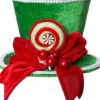 Online Weihnachtsdeko Candyline Hut mit Schleife grün / rot D 16 H 12 cm Weihnachtsfiguren & -Objekte