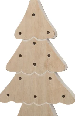 Discount Weihnachtsdeko Baum natur 14 x 2 x 21 cm mit Beleuchtung extra warm Weihnachtsfiguren & -Objekte