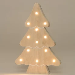 Discount Weihnachtsdeko Baum natur 14 x 2 x 21 cm mit Beleuchtung extra warm Weihnachtsfiguren & -Objekte