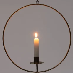 Hot Weihnachtsdeko Kerzenständer Tommy gold 30,5 x 6,5 x 30,5 cm Kerzenständer|Weihnachtsdeko Zum Aufhängen