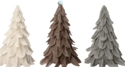 Hot Weihnachtsdeko Baum Mae grau D 17 H 22 cm Weihnachtsfiguren & -Objekte