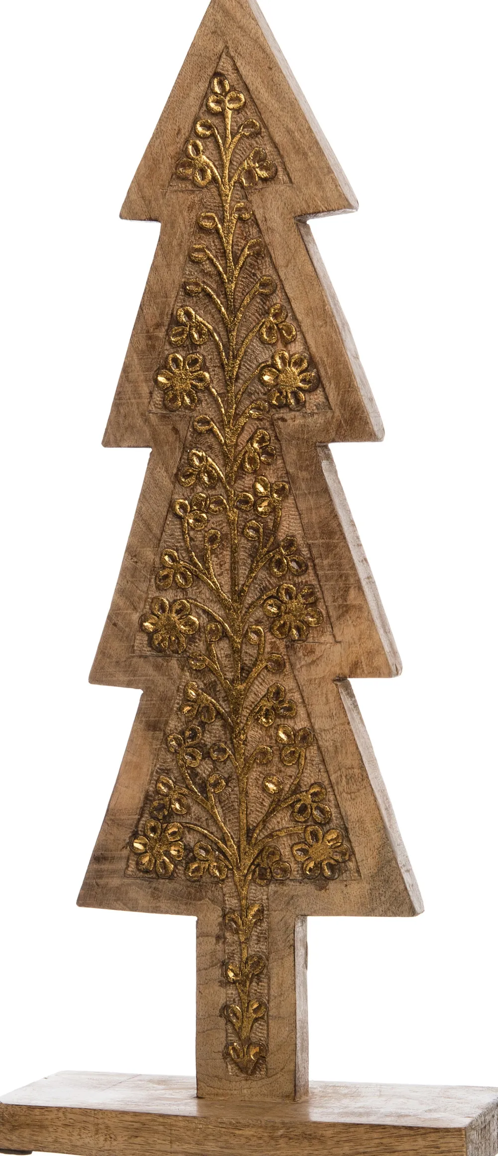 Online Weihnachtsdeko Baum natur / gold 16 x 10 x 54 cm Weihnachtsfiguren & -Objekte