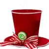 Weihnachtsdeko Candyline Hut mit Schleife rot D 36 H 24 cm Weihnachtsfiguren & -Objekte
