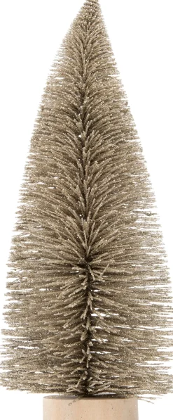 Outlet Weihnachtsdeko Baum 11 x 11 x 31 cm weißgold Weihnachtsfiguren & -Objekte