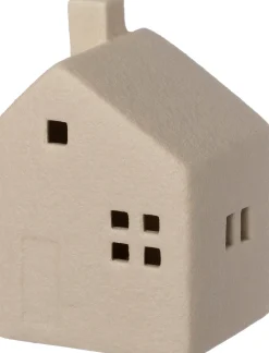 Clearance Weihnachtsdeko Häuschen Ole grau mit Beleuchtung 8 x 7,5 x 11,5 cm Weihnachtsleuchten