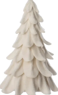 Best Weihnachtsdeko Baum Mae weiß D 17 H 22 cm Weihnachtsfiguren & -Objekte