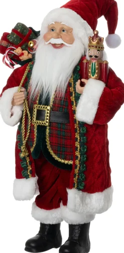 Best Weihnachtsdeko Noël Weihnachtsmann mit Geschenken 20,5 x 12,5 x 45,5 cm Weihnachtsfiguren & -Objekte