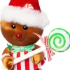 New Weihnachtsdeko Candyline Lebkuchenmann mit Lolly mehrfarbig 18 x 12 x 26 cm Weihnachtsfiguren & -Objekte