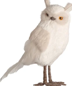 Hot Weihnachtsdeko Eule rechts weiß / braun 13 x 7 x 17 cm Weihnachtsfiguren & -Objekte