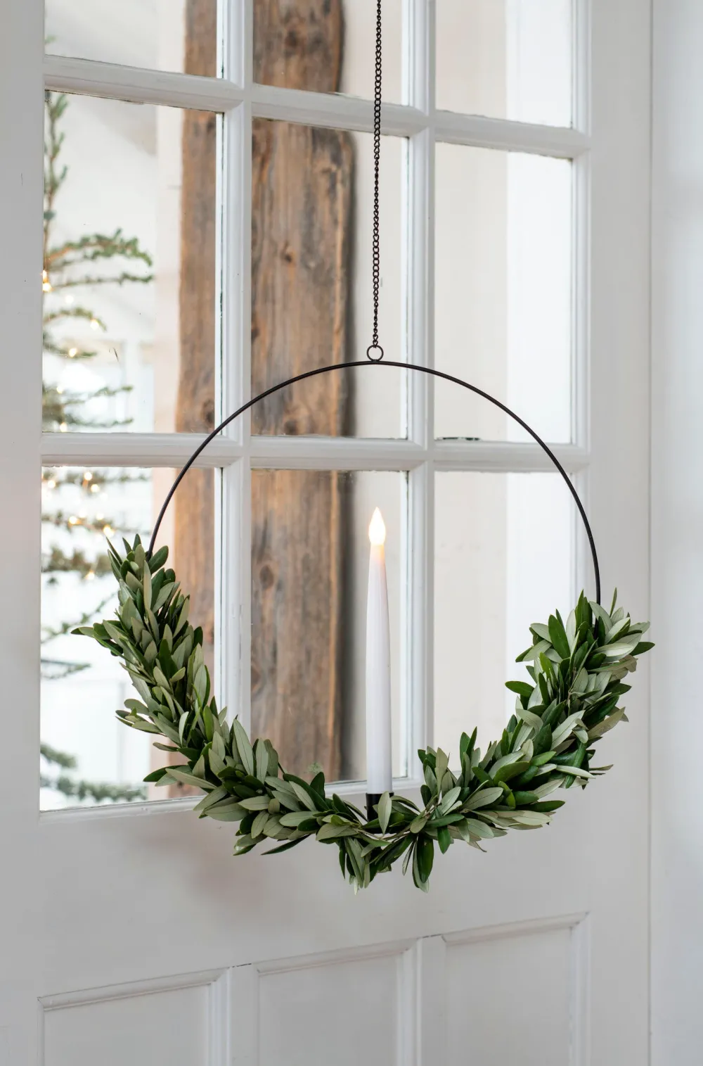 Best Weihnachtsdeko Ring schwarz 40 x 2,5 x 42 cm mit 1 Lämpchen extra warm Weihnachtsdeko Zum Aufhängen|Weihnachtsleuchten