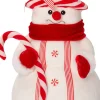 New Weihnachtsdeko Candyline Schneemann mit Zuckerstange weiß / rot 22 x 20 x 39 cm Weihnachtsfiguren & -Objekte