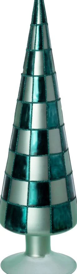 Clearance Weihnachtsdeko Baum Cross grün D 9 H 29 cm Weihnachtsfiguren & -Objekte