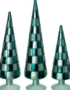 Clearance Weihnachtsdeko Baum Cross grün D 9 H 29 cm Weihnachtsfiguren & -Objekte