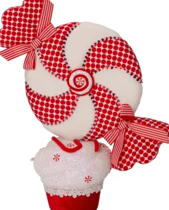 Weihnachtsdeko Candyline Cupcake mit Süßigkeiten rot / weiß 39 x 16 x 47 cm Weihnachtsdeko Zum Aufhängen
