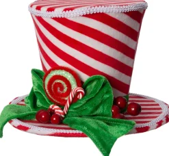 Weihnachtsdeko Candyline Hut mit Schleife mehrfarbig D 24 H 16 cm Weihnachtsfiguren & -Objekte