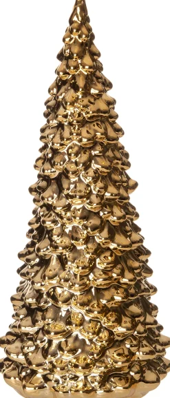 Hot Weihnachtsdeko Weihnachtsbaum Monty gold 6,1 x 6,1 x 11,8 cm Weihnachtsfiguren & -Objekte