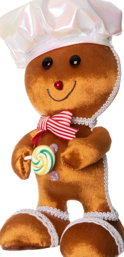 New Weihnachtsdeko Candyline Lebkuchenmann braun 12 x 13 x 26 cm Weihnachtsfiguren & -Objekte