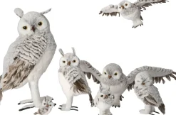 Weihnachtsdeko Eule grau 72 x 16 x 27 cm Weihnachtsfiguren & -Objekte