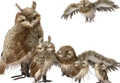 Outlet Weihnachtsdeko Eule braun 33 x 8 x 17 cm Weihnachtsfiguren & -Objekte