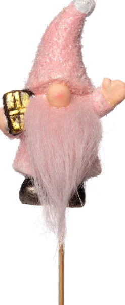 Discount Weihnachtsdeko Wichtel rosa 6 x 4 x 9,5 cm Weihnachtsfiguren & -Objekte