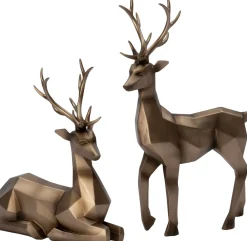 Discount Weihnachtsdeko Hirsch Tarja gold 25,4 x 8,7 x 29 cm Weihnachtsfiguren & -Objekte