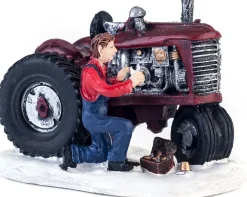 Discount Weihnachtsdorf Figur Mann mit Traktor 9 x 6 x 6 cm Weihnachtsdorf Figuren & Objekte