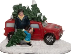 Hot Weihnachtsdorf Miniatur-Auto mit Weihnachtsbaum 11,5 x 7,8 x 7,6 cm Weihnachtsdorf Figuren & Objekte