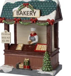 Discount Weihnachtsdorf Miniatur Gebäckstand 11,3 x 6,8 x 14,3 cm Weihnachtsdorf Figuren & Objekte