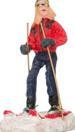 Sale Weihnachtsdorf Figur Mädchen mit Ski 4 x 2,2 x 6 cm Weihnachtsdorf Figuren & Objekte