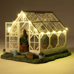 Hot Weihnachtsdorf Gewächshaus 13,5 x 15,5 x 12 cm Weihnachtshäuschen