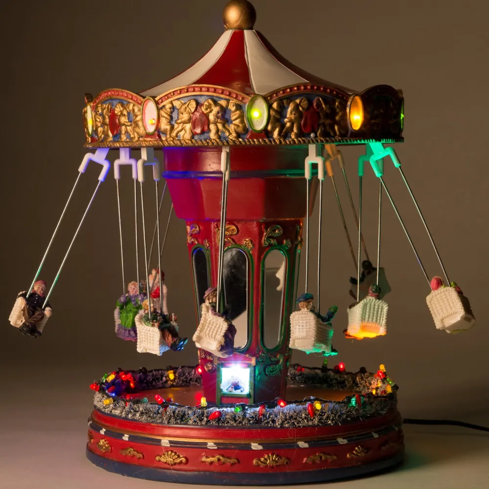 Hot Weihnachtsdorf Karussell 21 x 21 x 28 cm Weihnachtsdorf Figuren & Objekte
