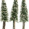 Hot Weihnachtsdorf Deko-Bäume mit LED Beleuchtung D 3,5 H 14 cm 3 St. Weihnachtsdorf Figuren & Objekte