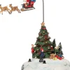 Discount Weihnachtsdorf Figur Weihnachtsmann mit Schlitten und Baum 16 x 15,5 x 29 cm Weihnachtsdorf Figuren & Objekte