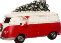 New Weihnachtsfigur Deko-Weihnachtsmann in im VW-Bus Bulli rot 15,5 x 7 x 10 cm Weihnachtsfiguren & -Objekte