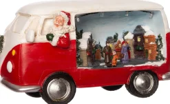 Hot Weihnachtsfigur Deko-Weihnachtsmann im Bus rot 20 x 11 x 12,2 cm Weihnachtsfiguren & -Objekte