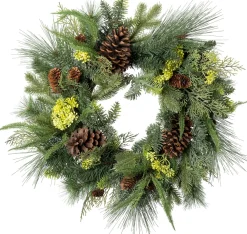 Clearance Weihnachtskranz Zapfen D 60 H 13 cm Weihnachtskränze