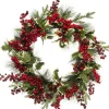 Hot Weihnachtskranz rot Stechpalme und Beeren D 50 cm Weihnachtskränze