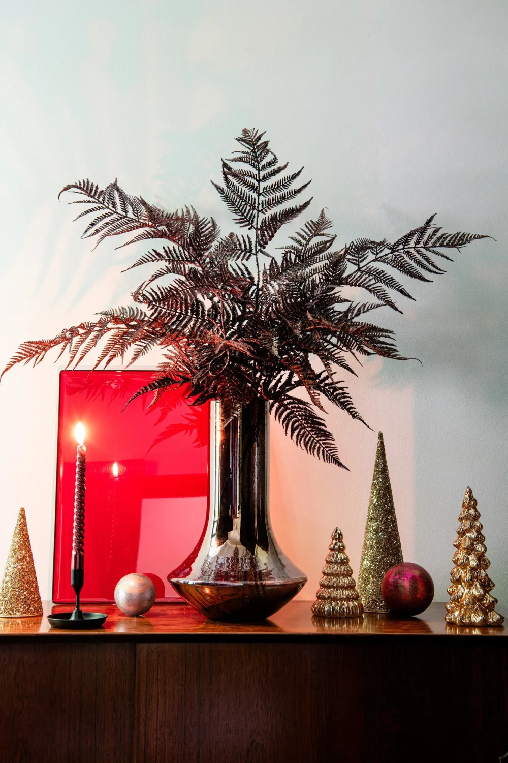 Outlet Weihnachtskugel Skerries grau D 8 cm Weihnachtskugeln & -Anhänger