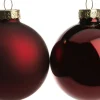Hot Weihnachtskugeln dunkelrot matt und glänzend D 6 cm 10 St. Weihnachtskugeln & -Anhänger