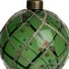 Online Weihnachtskugel Eilish grün Linien D 8 cm Weihnachtskugeln & -Anhänger