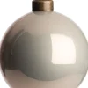 Discount Weihnachtskugel Caudry hellgrau glänzend D 8 cm Weihnachtskugeln & -Anhänger
