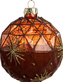 Sale Weihnachtskugel Charlbury Schneeflocke braun D 8 cm Weihnachtskugeln & -Anhänger