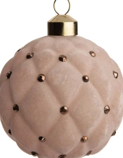 Sale Weihnachtskugel Borth Rauten rosa samt/matt D 8 cm Weihnachtskugeln & -Anhänger