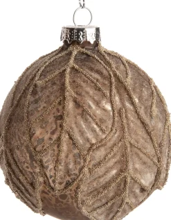 Outlet Weihnachtskugel Cyntia braun D 8 H 8 cm Weihnachtskugeln & -Anhänger