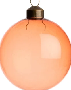 Best Weihnachtskugel Belfort hellorange transparent D 8 cm Weihnachtskugeln & -Anhänger